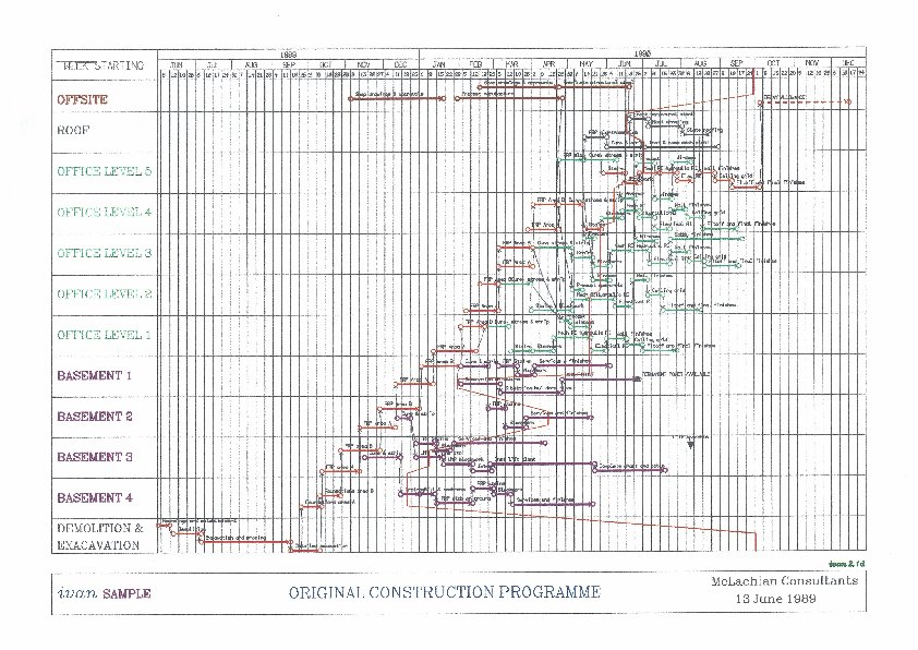 Original Construction Programme